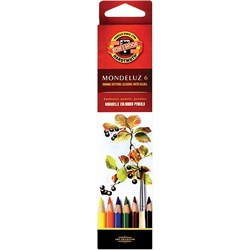 Набор акварельных цветных карандашей 6 цв. Mondeluz KOHINOOR 3715 - фото 4788