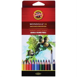 Набор акварельных цветных карандашей 24 цв. Mondeluz KOHINOOR 3718 - фото 4790