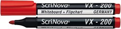 Маркер Board+Flipchart  ScriNova VX-200 красный