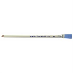 Ластик c кисточкой, карандаш, пластик, белый, 220х7х7 мм, FACTIS 3012 - фото 5873