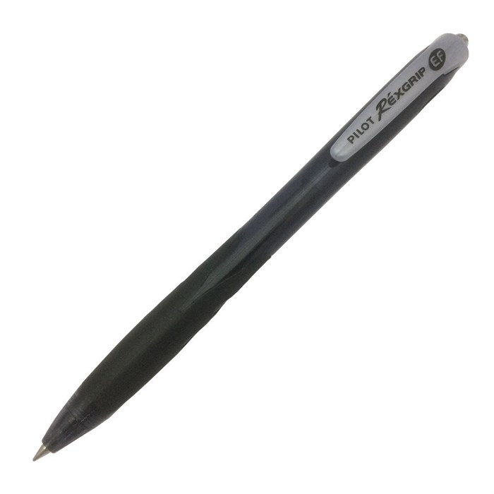 Ручка PILOT RexGrip EF  (0.5 мм), шариковая автоматическая, черные чернила, грип - фото 5924