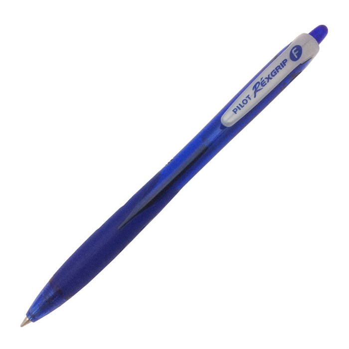 Ручка PILOT RexGrip F  (0.7 мм) шариковая автоматическая, синие чернила, грип - фото 5929