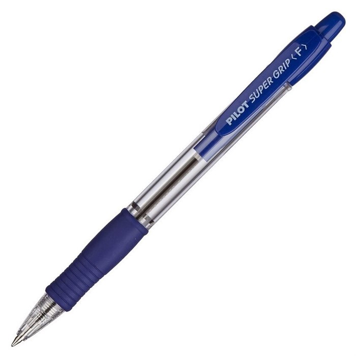 Ручка PILOT Super Grip F  (0.7 мм)  шариковая автоматическая, синие чернила, грип - фото 5940