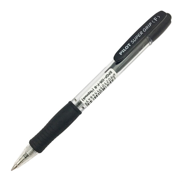 Ручка PILOT Super Grip F  (0.7 мм)  шариковая автоматическая, черные чернила, грип - фото 5945