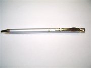 Шариковая ручка JINGRIN 062i, серебристая с золотым клипом
